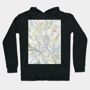 Soft Gentle Gum Leaves and Flowers Hoodie